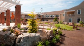 Senior living community’s new courtyard includes 8,100 square feet of porous pavement