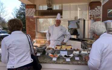 Chef Adam in the Outdoor Kitchen during the Dedication Ceremonies for the newly opened Stratton Garden