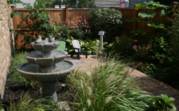 Water feature provides respite within the Gift of Life Garden