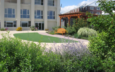 The River garden was redesigned to include a putting green and other therapeutic activities for the elders of the community
