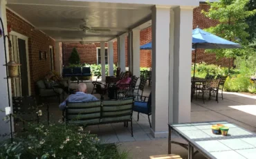 Forest Side Memory Care Garden covered porch